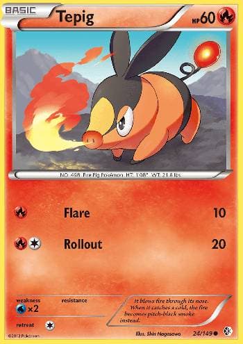 Carta Tepig 24/149 do set Fronteiras Cruzadas — Pokémon TCG | Bynx