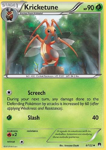 Carta Kricketune 6/122 do set Turbo Colisão — Pokémon TCG | Bynx