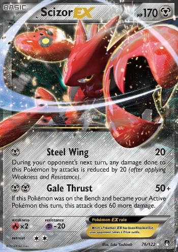 Carta Scizor-EX 76/122 do set Turbo Colisão — Pokémon TCG | Bynx