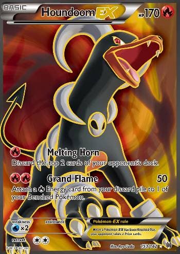 Carta Houndoom-EX 153/162 do set Turbo Revolução — Pokémon TCG | Bynx
