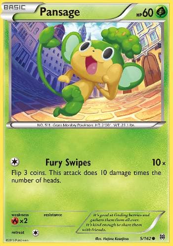 Carta Pansage 5/162 do set Turbo Revolução — Pokémon TCG | Bynx
