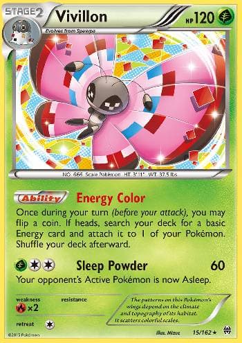 Carta Vivillon 15/162 do set Turbo Revolução — Pokémon TCG | Bynx