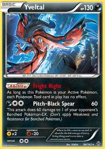 Carta Yveltal 94/162 do set Turbo Revolução — Pokémon TCG | Bynx