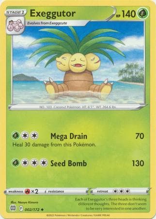 Carta Exeggutor 2/172 do set Astros Cintilantes — Pokémon TCG | Bynx
