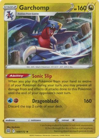 Carta Garchomp 109/172 do set Astros Cintilantes — Pokémon TCG | Bynx