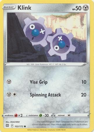 Carta Klink 102/172 do set Astros Cintilantes — Pokémon TCG | Bynx