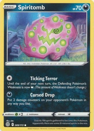 Carta Spiritomb 89/172 do set Astros Cintilantes — Pokémon TCG | Bynx