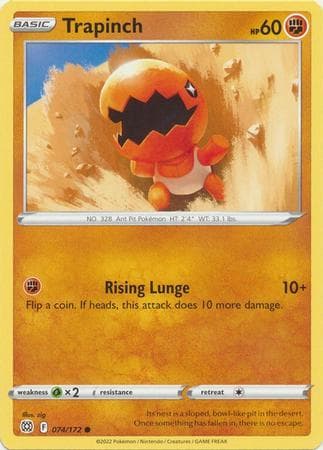 Carta Trapinch 74/172 do set Astros Cintilantes — Pokémon TCG | Bynx