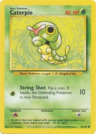 Carta Caterpie 45/102 do set Coleção Básica — Pokémon TCG | Bynx