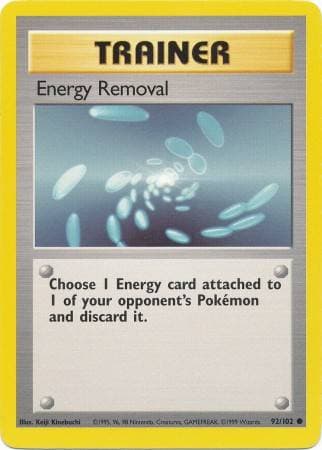 Carta Energy Removal 92/102 do set Coleção Básica — Pokémon TCG | Bynx