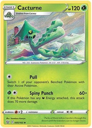 Carta Cacturne 5/163 do set Estilos de Batalha — Pokémon TCG | Bynx