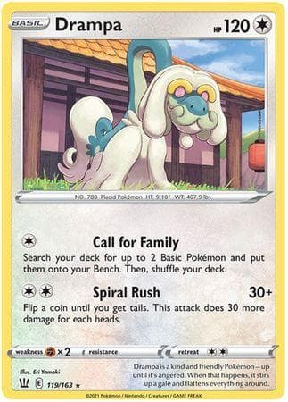 Carta Drampa 119/163 do set Estilos de Batalha — Pokémon TCG | Bynx