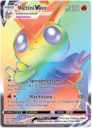 Carta Victini-VMAX 165/163 do set Estilos de Batalha — Pokémon TCG | Bynx