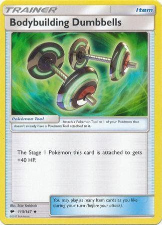 Carta Bodybuilding Dumbbells 113/147 do set Sombras Ardentes — Pokémon TCG | Bynx