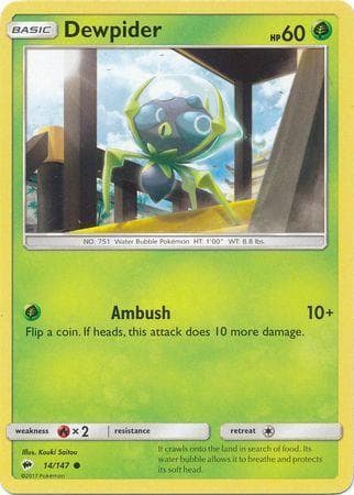 Carta Dewpider 14/147 do set Sombras Ardentes — Pokémon TCG | Bynx