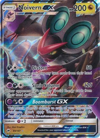 Carta Noivern-GX 99/147 do set Sombras Ardentes — Pokémon TCG | Bynx