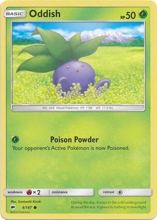 Carta Oddish 4/147 do set Sombras Ardentes — Pokémon TCG | Bynx