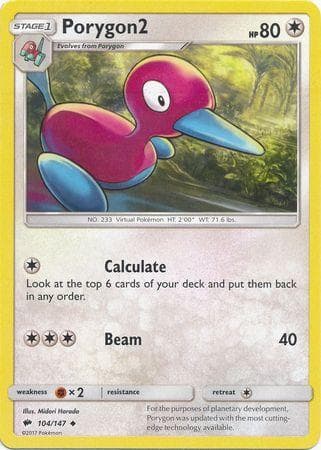 Carta Porygon2 104/147 do set Sombras Ardentes — Pokémon TCG | Bynx