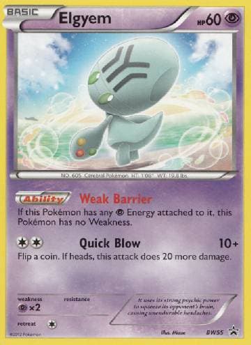 Carta Elgyem #BW55 do set Black & White Promos — Pokémon TCG | Bynx