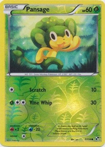 Carta Pansage (Energy Parallel Holofoil) 7/99 do set Black & White Promos — Pokémon TCG | Bynx