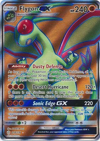 Carta Flygon-GX 218/236 do set Eclipse Cósmico — Pokémon TCG | Bynx