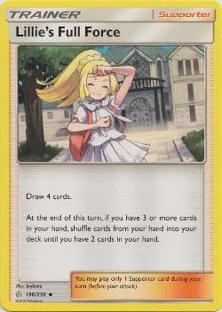 Carta Lillie's Full Force 196/236 do set Eclipse Cósmico — Pokémon TCG | Bynx