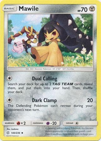 Carta Mawile 140/236 do set Eclipse Cósmico — Pokémon TCG | Bynx