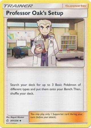 Carta Professor Oak's Setup 201/236 do set Eclipse Cósmico — Pokémon TCG | Bynx