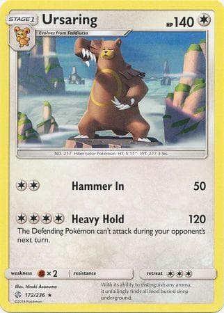 Carta Ursaring 172/236 do set Eclipse Cósmico — Pokémon TCG | Bynx