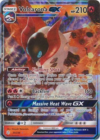 Carta Volcarona-GX 35/236 do set Eclipse Cósmico — Pokémon TCG | Bynx