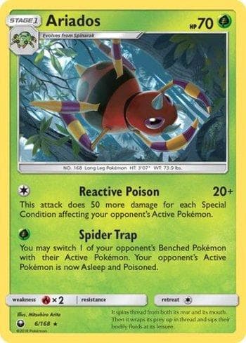 Carta Ariados 6/168 do set Tempestade Celestial — Pokémon TCG | Bynx