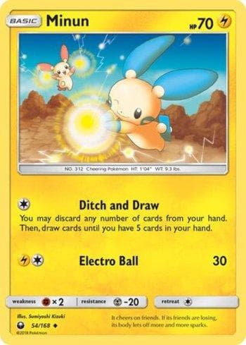 Carta Minun 54/168 do set Tempestade Celestial — Pokémon TCG | Bynx