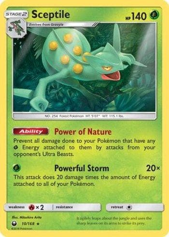Carta Sceptile 10/168 do set Tempestade Celestial — Pokémon TCG | Bynx