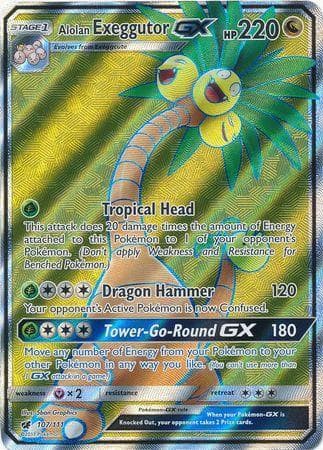 Carta Alolan-EXeggutor-GX 107/111 do set Invasão Carmim — Pokémon TCG | Bynx