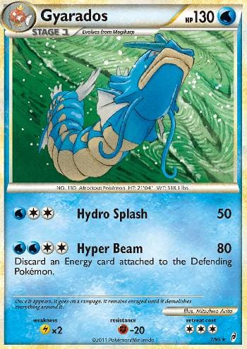 Carta Gyarados 7/95 do set Chamado das Lendas — Pokémon TCG | Bynx