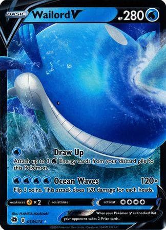 Carta Wailord-V 13/73 do set Caminho do Campeão — Pokémon TCG | Bynx