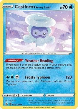 Carta Castform Snowy Form 34/198 do set Reinado Arrepiante — Pokémon TCG | Bynx