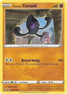 Carta Galarian Yamask 82/198 do set Reinado Arrepiante — Pokémon TCG | Bynx