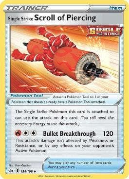 Carta Single Strike Scroll of Piercing 154/198 do set Reinado Arrepiante — Pokémon TCG | Bynx