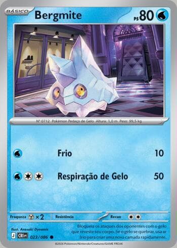 Carta Bergmite 023/86 do set Chaos Rising — Pokémon TCG | Bynx