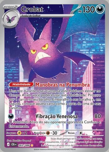 Carta Crobat 093/86 do set Chaos Rising — Pokémon TCG | Bynx