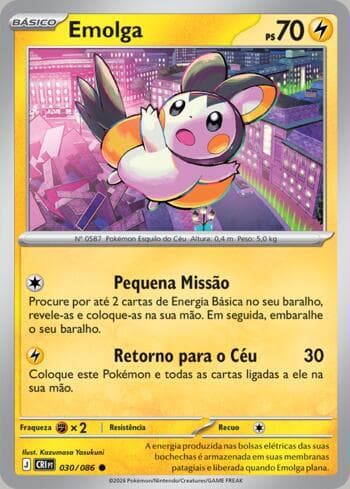Carta Emolga 030/86 do set Chaos Rising — Pokémon TCG | Bynx