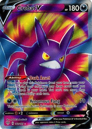 Carta Crobat-V 182/189 do set Escuridão Incandescente — Pokémon TCG | Bynx