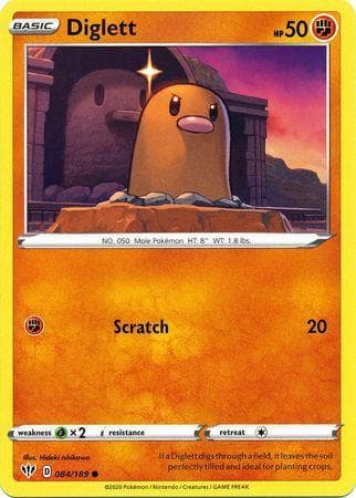Carta Diglett 84/189 do set Escuridão Incandescente — Pokémon TCG | Bynx