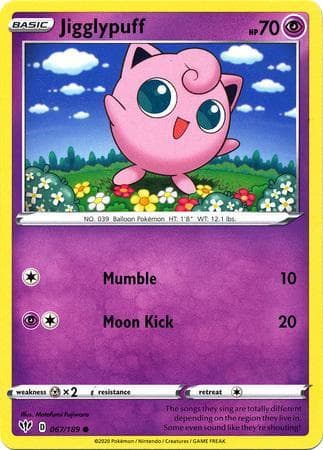 Carta Jigglypuff 67/189 do set Escuridão Incandescente — Pokémon TCG | Bynx