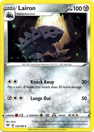 Carta Lairon 122/189 do set Escuridão Incandescente — Pokémon TCG | Bynx
