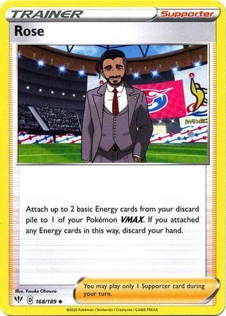 Carta Rose 168/189 do set Escuridão Incandescente — Pokémon TCG | Bynx