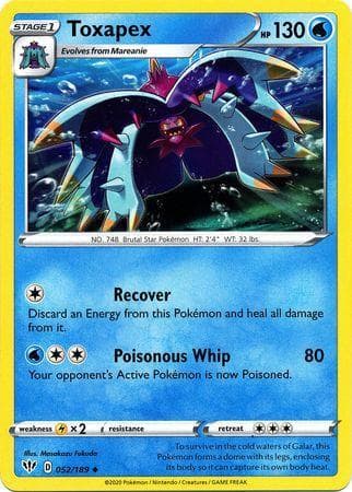 Carta Toxapex 52/189 do set Escuridão Incandescente — Pokémon TCG | Bynx