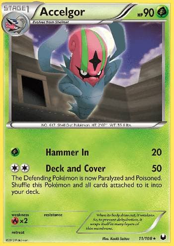 Carta Accelgor 11/108 do set Exploradores da Escuridão — Pokémon TCG | Bynx