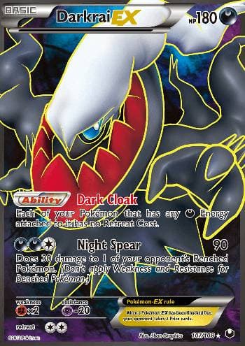 Carta Darkrai-EX 107/108 do set Exploradores da Escuridão — Pokémon TCG | Bynx